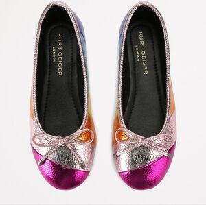 Kurt Geiger Multicolor Metallic Flats